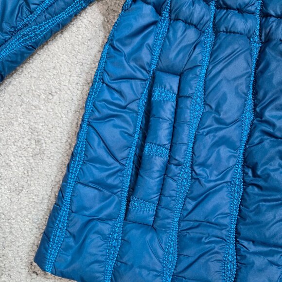 Cabi 914 Poseidon Teal Blue Quilted Zip Puffer Jacket Drawstring Pockets - Picture 5 of 9